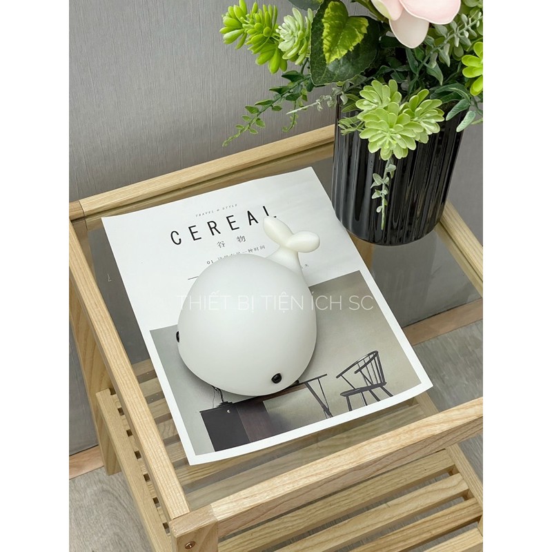 Đèn Ngủ Silicon , Đèn Ngủ Cảm Ứng Đổi 7 Màu Hình Cá Heo Con Dễ Thương