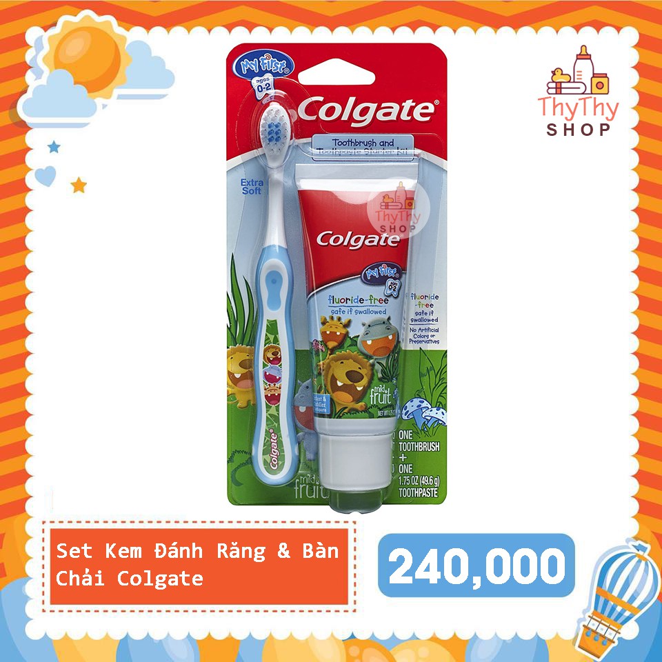 Set Bàn Chải Và Kem Đánh Răng Colgate My First Baby Cho Bé