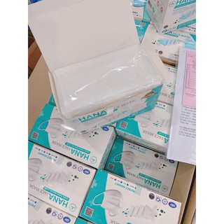 Khẩu trang y tế 4 lớp 5 bịch mỗi bịch 10 cái Hana chính hãng hàng công ty