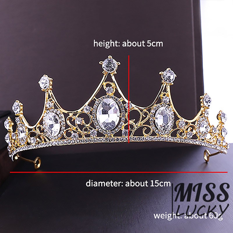 Vương miện đính đá sang trọng lấp lánh cho cô dâu