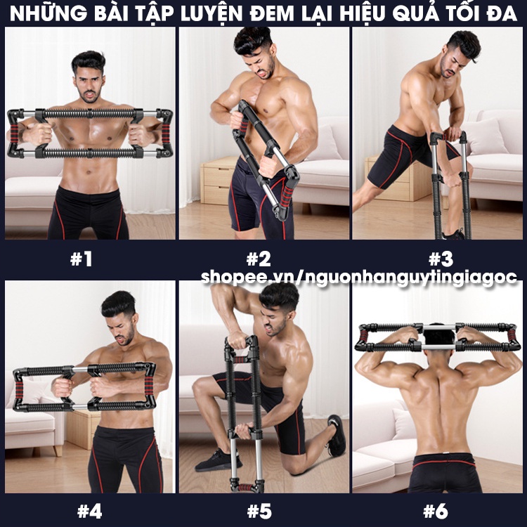 Dụng cụ tập gym tại nhà GYM &amp; LIFE | Phiên bản nâng cấp tùy chỉnh lực đẩy 40-100kg