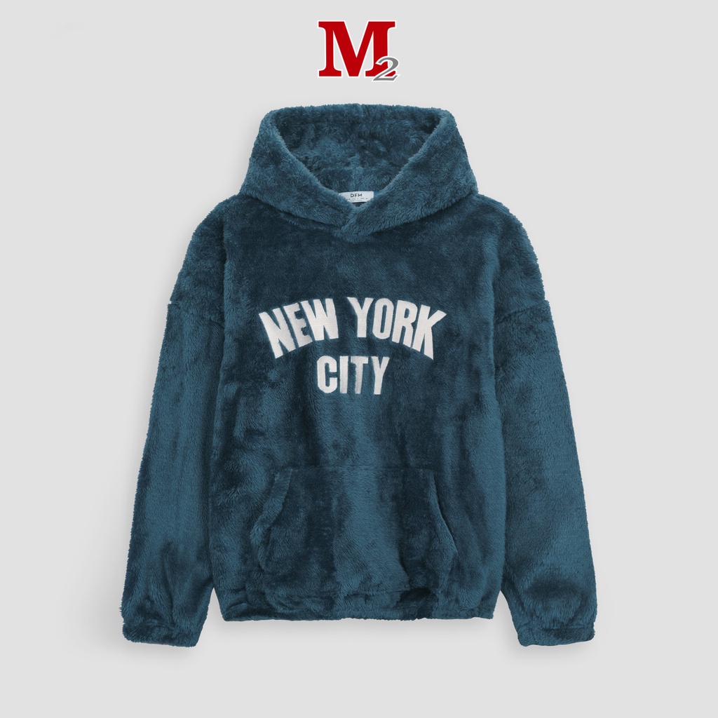Áo hoodie unisex có mũ lông thêu New York City K0030566 Thời trang M2 | BigBuy360 - bigbuy360.vn