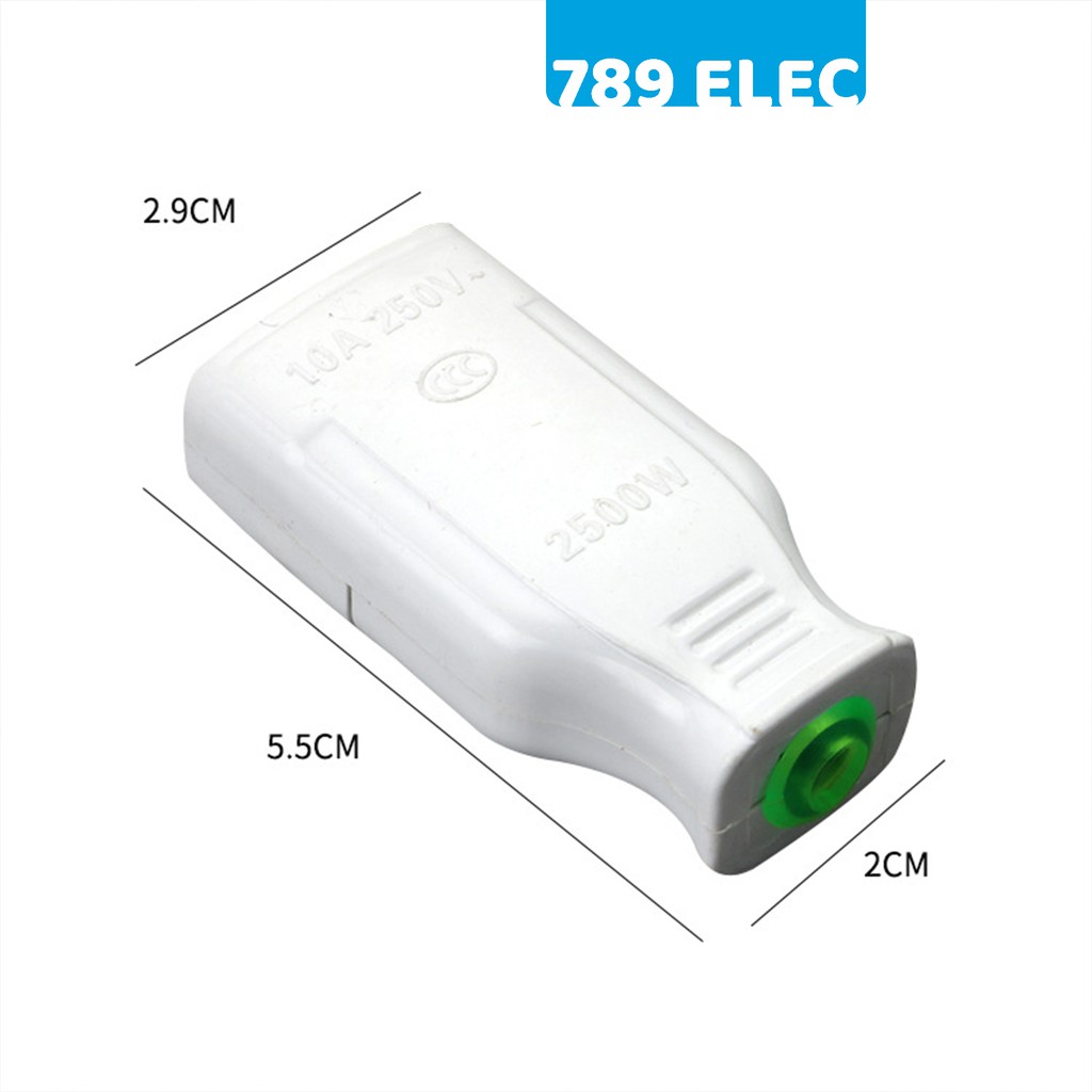 Phích cắm âm chân dẹt 10A Boxiang