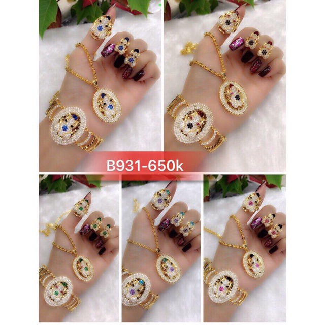 Bộ trang sức xi mạ vàng con cóc cao cấp B931