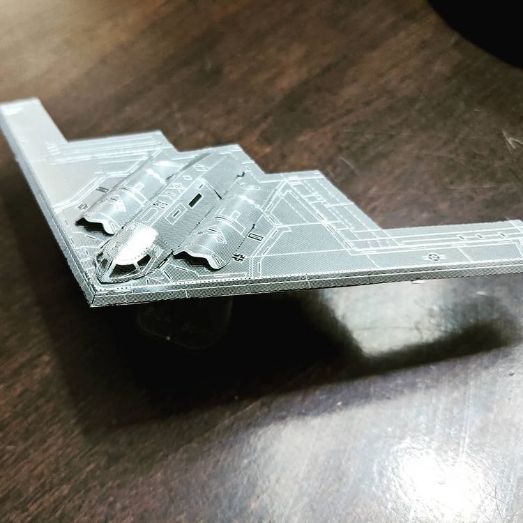 Mô Hình 3D Kim Loại Máy Bay Ném Bom Tàng Hình B2A-Spirit