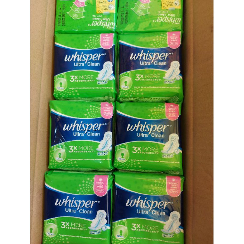 BĂNG VỆ SINH WHISPER Ướt Ra Clean 1 gói 10 miếng. Thương hiệu của Mỹ.