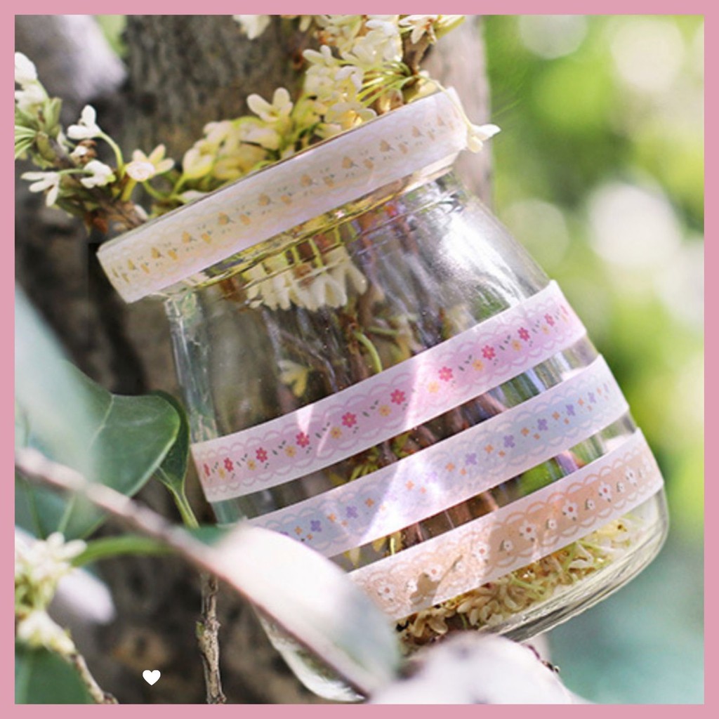 STICKER MASKING TAPE VINTAGE TRANG TRÍ SỔ/PLANNER