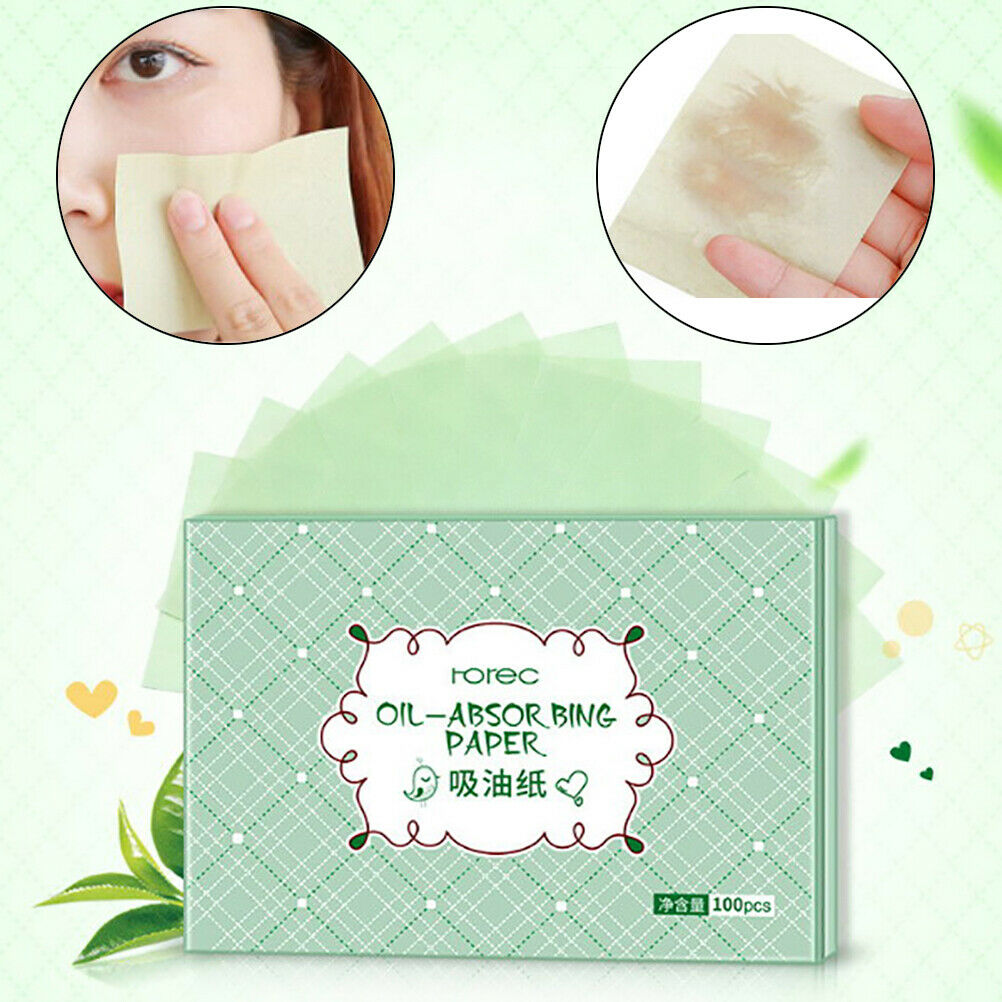 [Hàng mới về] Set 100 giấy thấm dầu chiết xuất trà xanh dành cho làm sạch da mặt | BigBuy360 - bigbuy360.vn