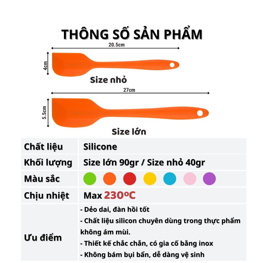 Phới trộn bột vét bột bằng silicon an toàn sức khỏe chịu nhiệt độ cao sử dụng nấu ăn và làm bánh