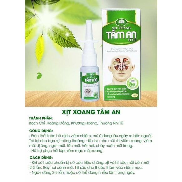 [SẢN PHẨM CHÍNH HÃNG ]XỊT XOANG TÂM AN