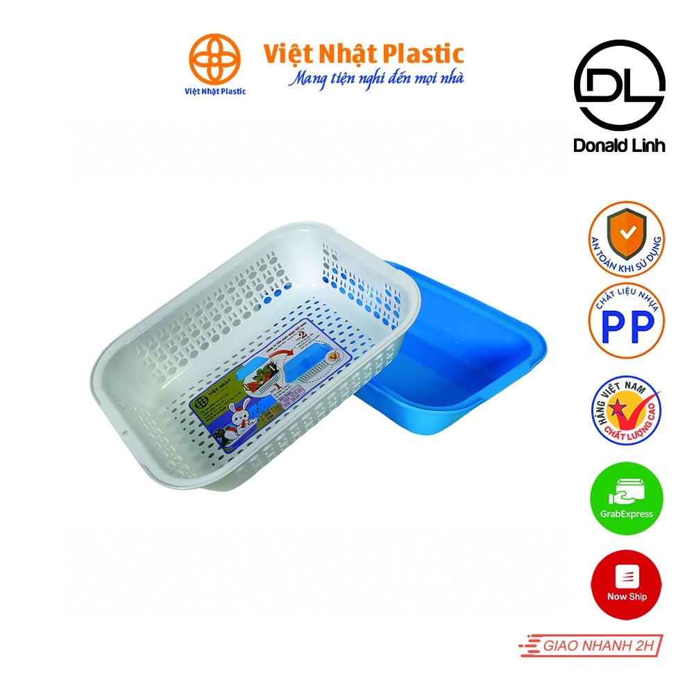 Rổ thỏ 2 lớp Việt Nhật Plastic 3266