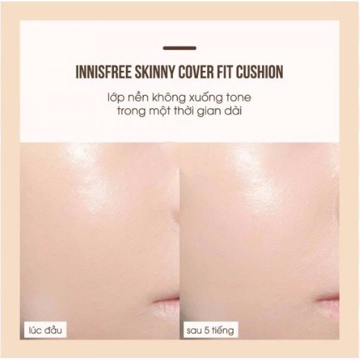 Phấn nước Innisfree Skinny Coverfit Cushion 14g Kiềm dầu Hàn Quốc chính hãng
