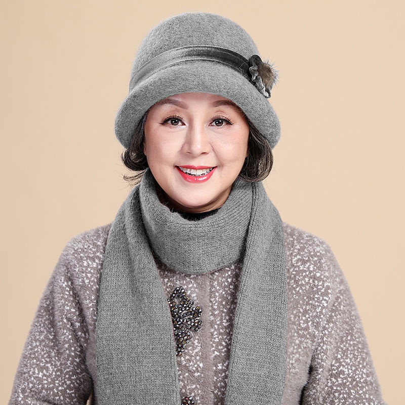 Mũ Len Giữ Ấm Mùa Đông Thời Trang Cho Phụ Nữ Trung Niên