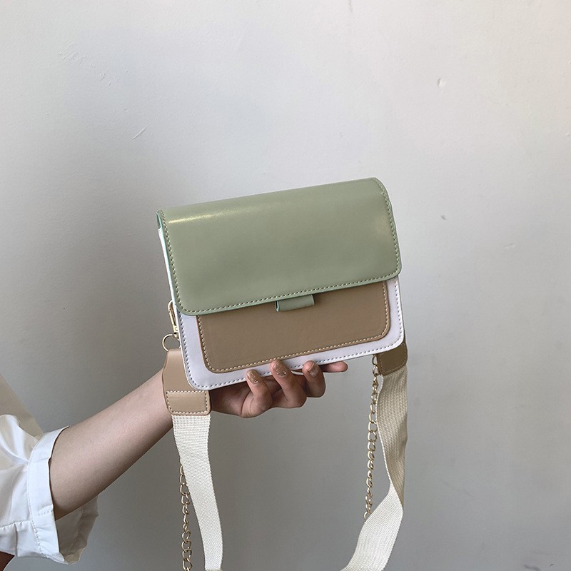 Túi xách nữ phối màu vintage phong cách Hàn Quốc đeo chéo