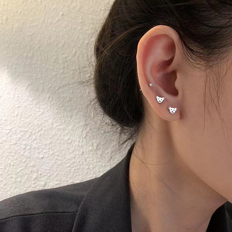 Bông tai hình gấu nhỏ xinh xắn thời trang cho nữ