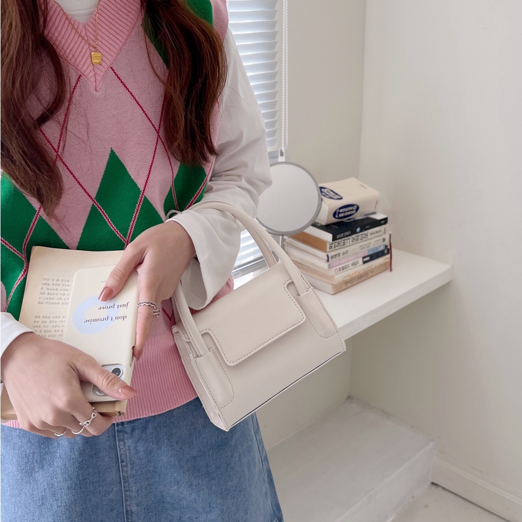 Túi đeo vai IELGY cỡ vuông nhỏ thiết kế đơn giản thời trang cho nữ