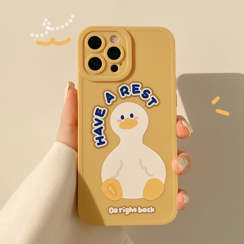 (SIÊU RẺ) Ốp lưng iphone vàng vịt trắng rest 6/6plus/6s/6splus/7/7plus/8/8plus/x/xr/xs/11/12/13/pro/max/plus/promax