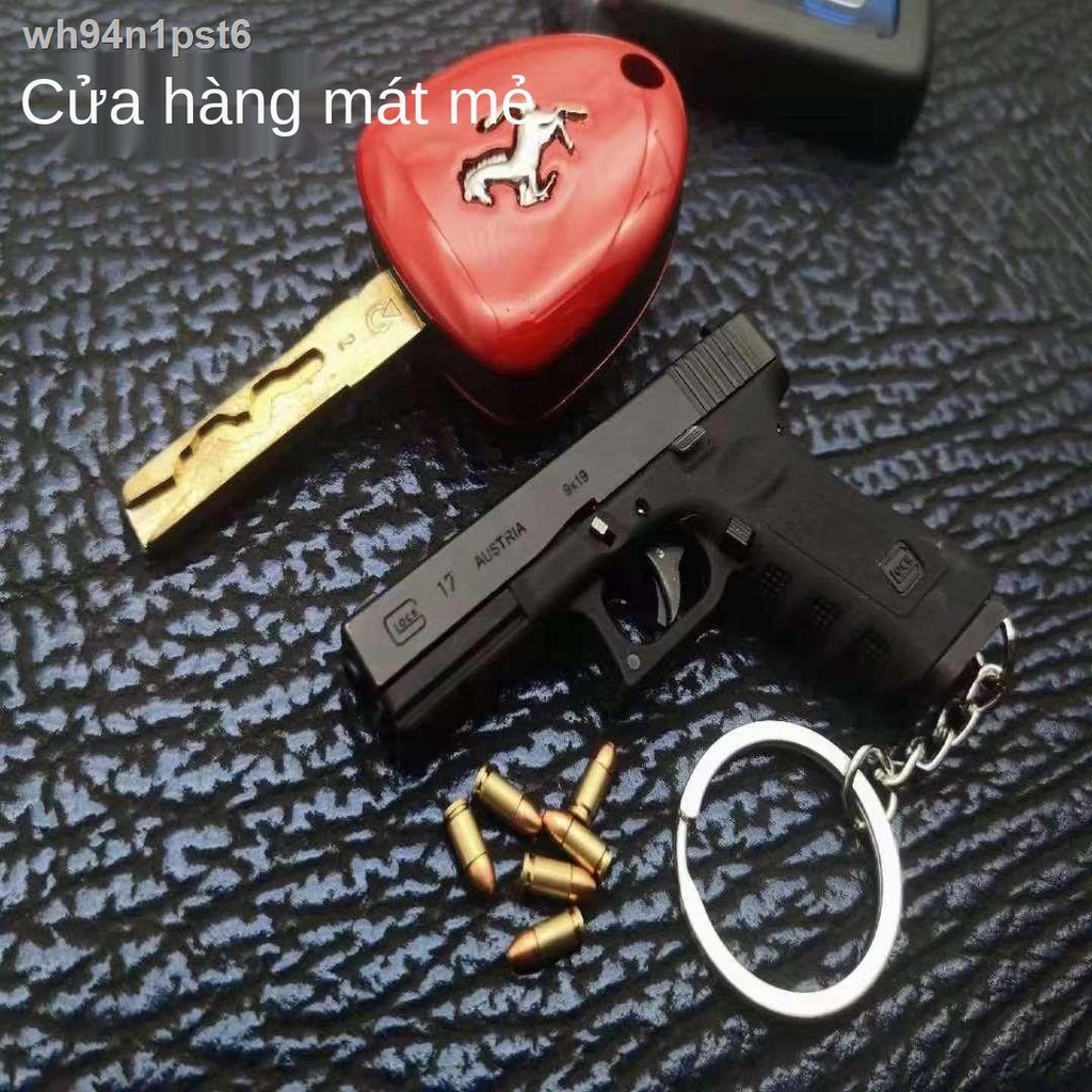 ↂ ✵ ✥☞Đế chế hợp kim G17 Glock GLO1: 3 Vỏ kim loại Phiên bản ném phá hủy Mô hình móc khóa Đồ chơi
