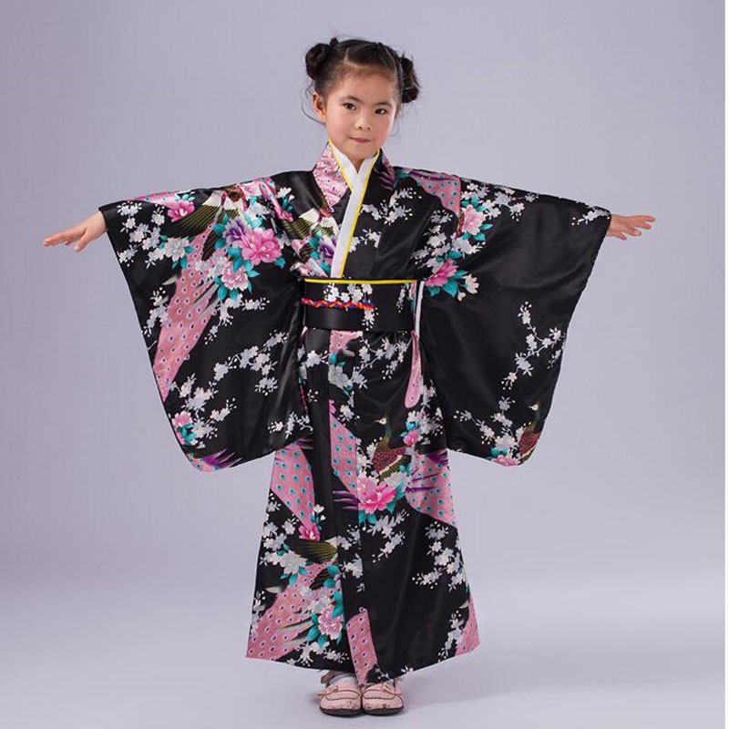Bộ Đồ Kimono Truyền Thống Nhật Bản In Họa Tiết Yukata Dành Cho Bé Gái | BigBuy360 - bigbuy360.vn