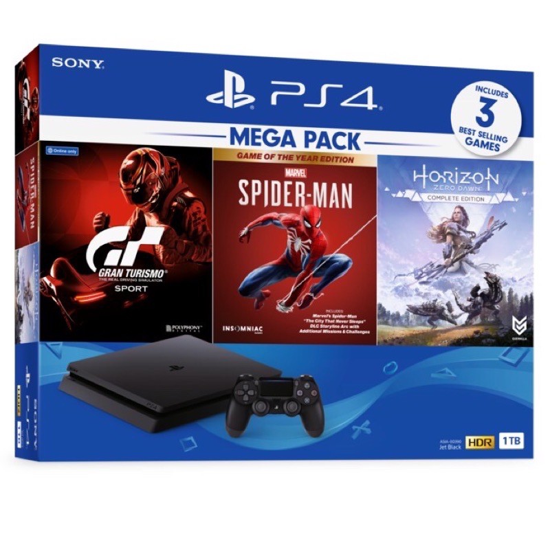 Máy PS4 Slim 1TB Mega Pack Tặng 3 game