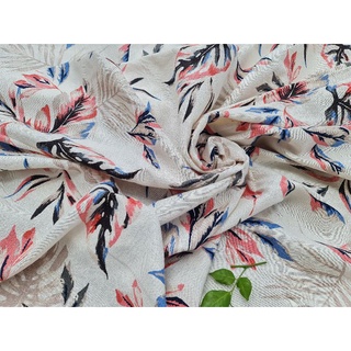 Vải linen bột Hoa và Xanh Cobalt