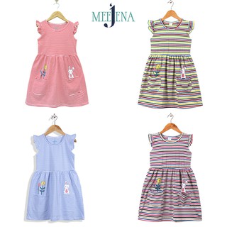 Đầm Bé Gái tay cánh tiên 11-26 kg MEEJENA Sọc nhún eo dễ thương - 1788