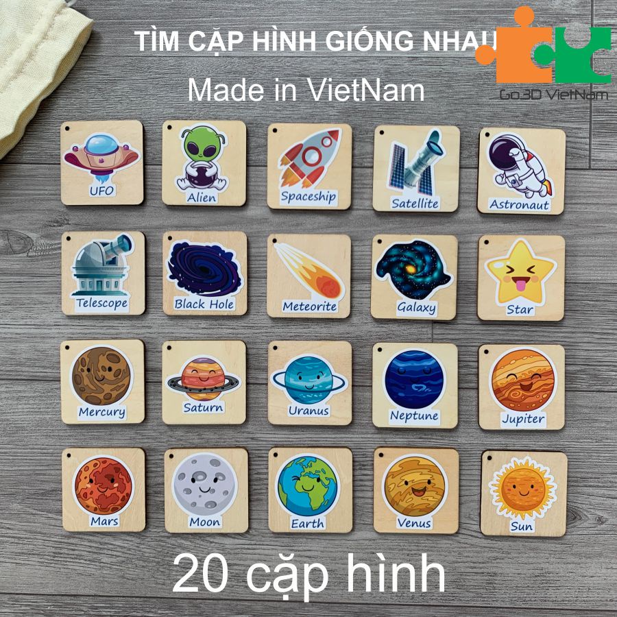 Tìm cặp đôi giống nhau-chủ đề các hành tinh