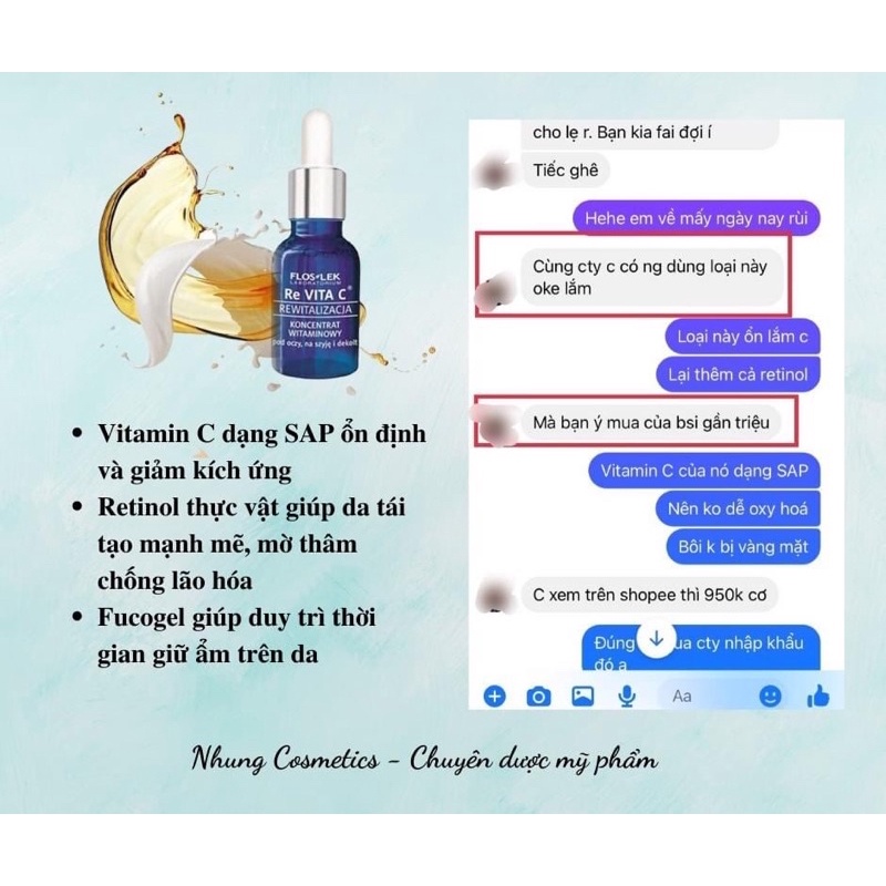 TINH CHẤT DƯỠNG SÁNG VÀ TRẺ HÓA DA  RE VITA C REVITALIZATION VITAMIN CONCENTRATE