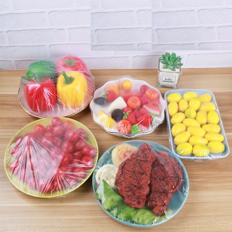 Quà tặng kẹo - Set 100 Màng Bọc Thực Phẩm Gấu Co Giãn Siêu Dai, Túi bọc thực phẩm Có Chun Gia dụng OSIN