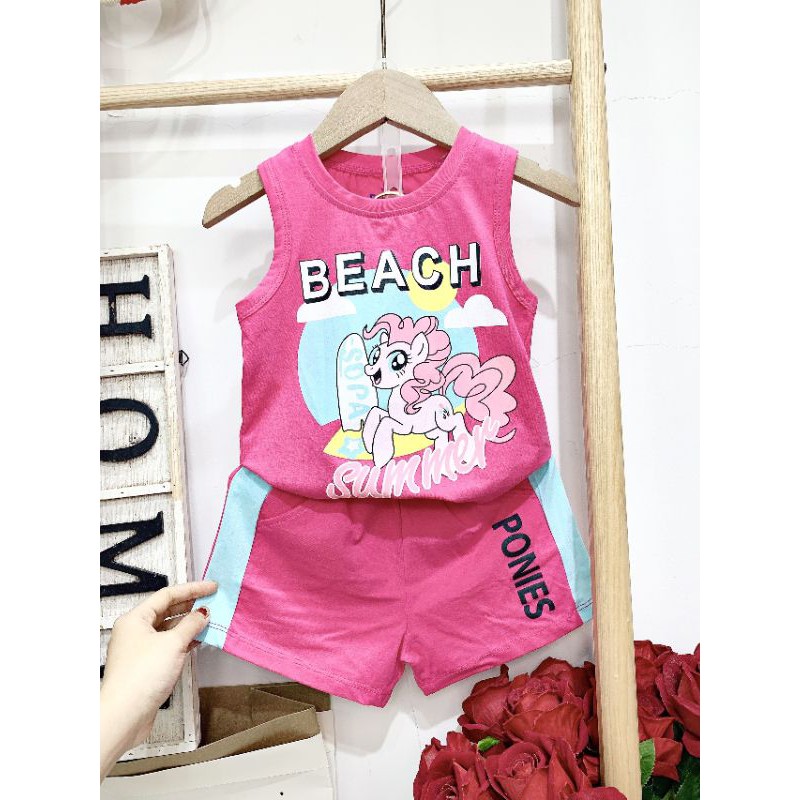 ✓8_33kg✓ set bộ sát nách bé gái Beach Summer hàng nhà máy Bb Angel