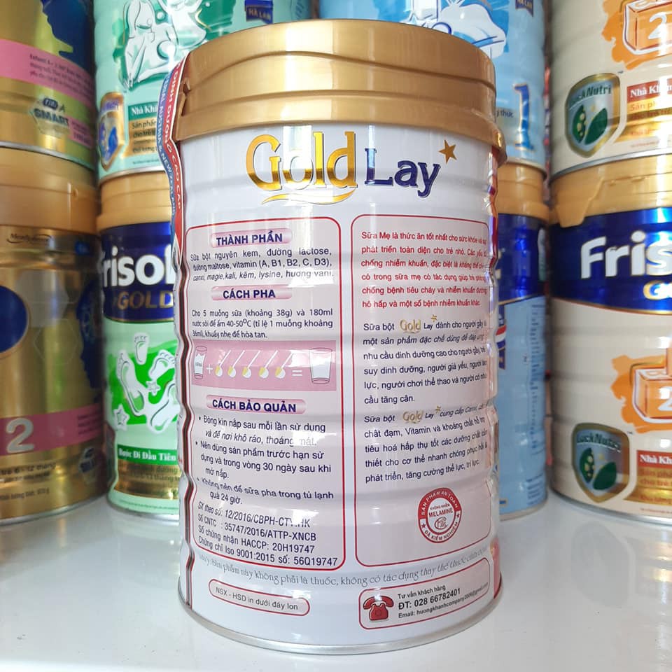 Sữa tăng cân Goldlay Gain 900g - Dành cho người gầy, trẻ suy dinh dưỡng thích hợp mọi lứa tuổi