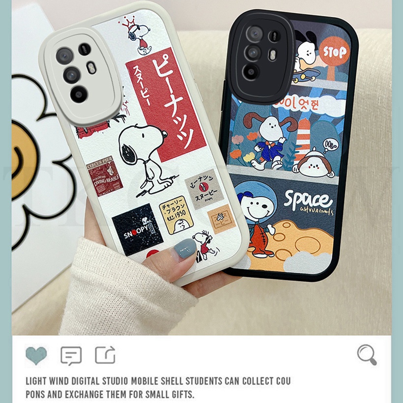Ốp Điện Thoại Góc Vuông In Hình Snoopy Cho OPPO A12 A12e A7 AX7 A7X A5S AX5S AX5 A3S