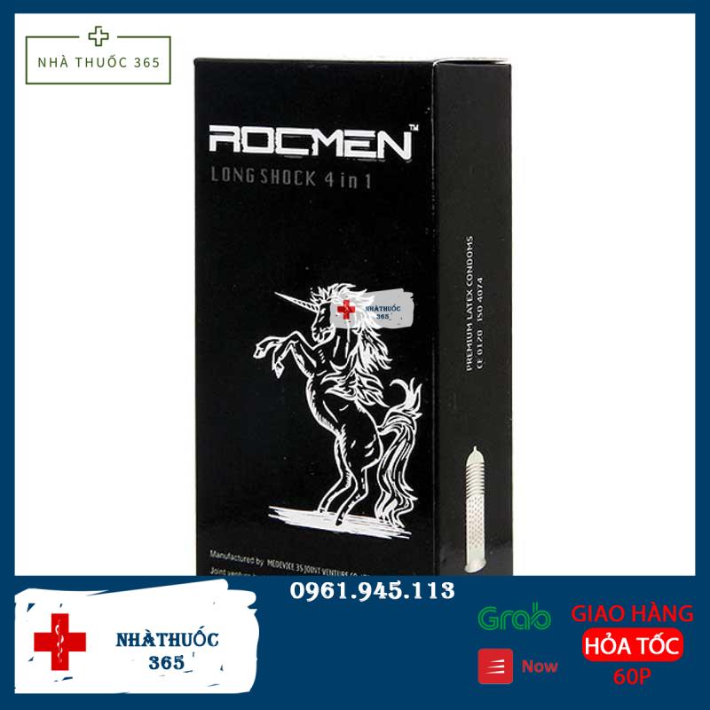 Combo 2h bao cao su Rocmen gai lớn, kéo dài thời gian chính hãng