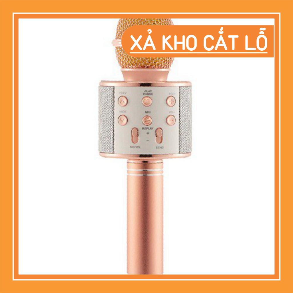 (SEO OFF) Míc hát karaoke (Xả Kho) Míc bluetooth WS-858 ĐA NĂNG 6 TRONG 1 HÁT KARAOKE, BẢO HÀNH 3 THÁNG