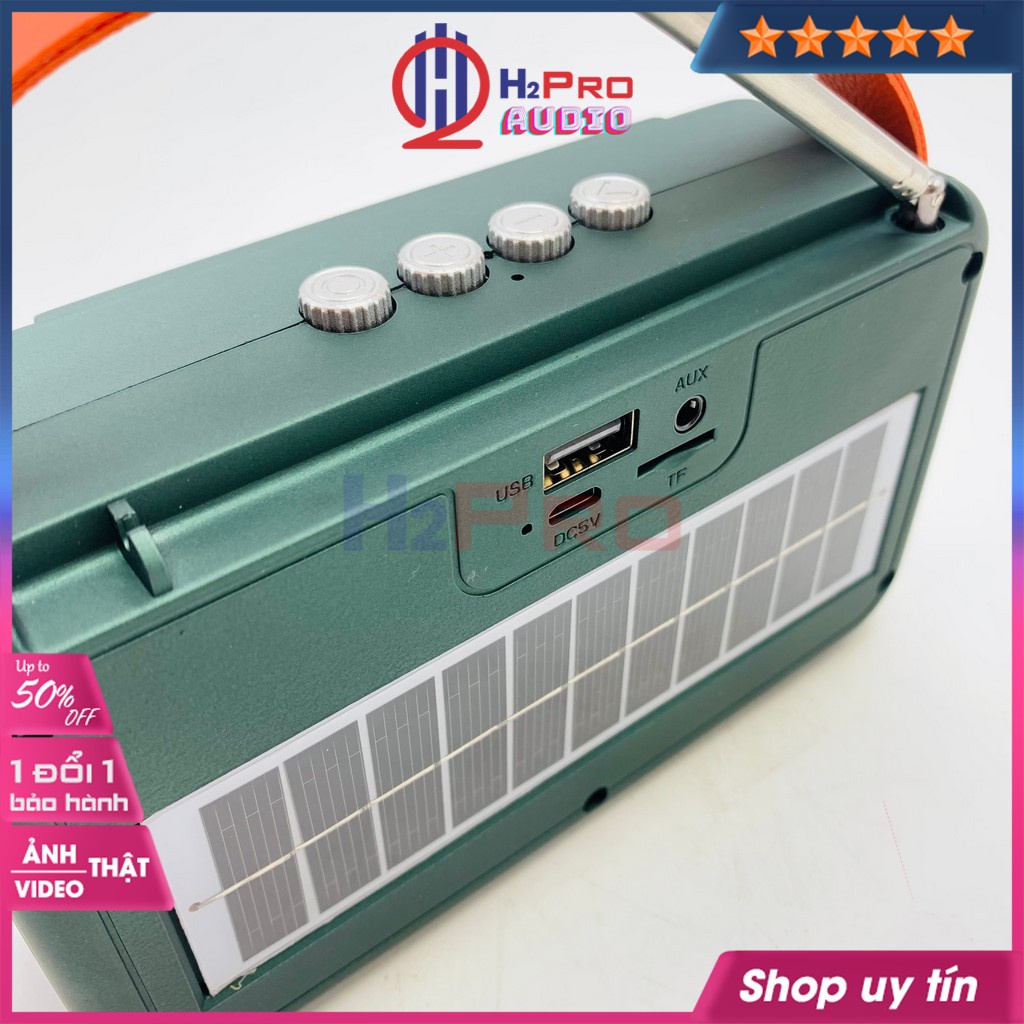 Loa bluetooth mini, loa nghe nhạc giá rẻ XM-U5 5W pin sạc mặt trời, nghe nhạc hay, đài radio FM,USB,thẻ nhớ-H2pro tech