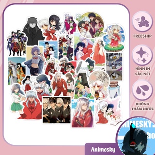 Sticker Anime Khuyển Dạ Xoa Inuyasha bộ 50 cái chống nước dán laptop, vali, mũ bảo hiểm,... n hình anime chibi cute