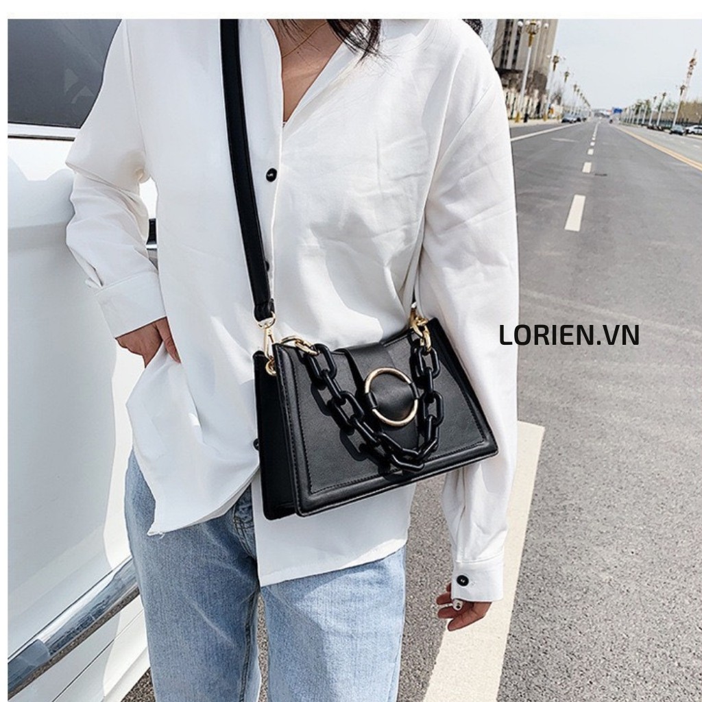 Túi đeo vai nữ, kẹp nách da mềm trơn siêu xinh hàng đẹp-TÚI KẸP NÁCH PHỐI XÍCH MÀU GT 440 | BigBuy360 - bigbuy360.vn