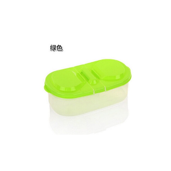 Hộp Bảo Quản Thực Phẩm 2 Ngăn/ Hũ 2 Ngăn Đựng Thực Phẩm Gia Đình H208