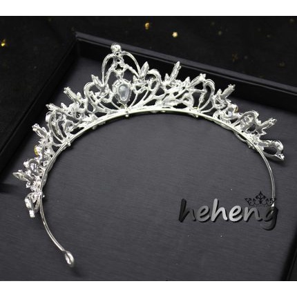 Cài Tóc Hình Vương Miện Đính Đá Lấp Lánh Cho Cô Dâu