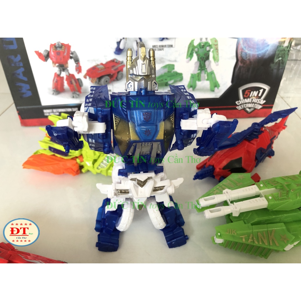 ĐỒ CHƠI HỘP RÁP ROBOT BIẾN HÌNH PHƯƠNG TIỆN GIAO THÔNG 5 CHIẾC