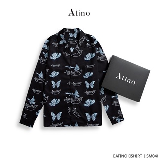 Áo sơ mi dài tay nam butfl atino vải lụa form regular sm0404