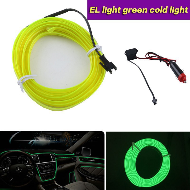 Dây đèn neon lạnh bóng LED màu xanh lục 1m-5m cho ô tô
