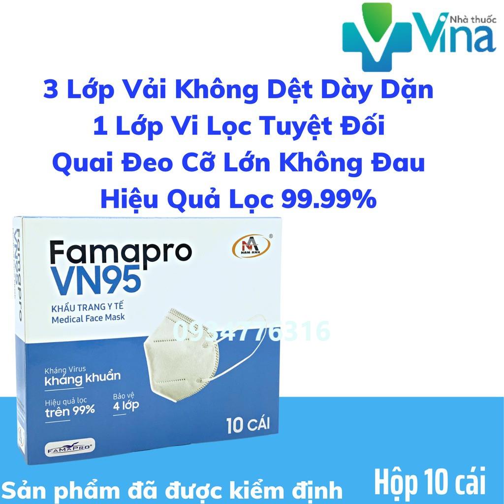 ✅ Khẩu Trang Famapro V N95,Chống Giọt Bắn Tuyệt ĐốI,  4 Lớp Với 1 Lớp Vi Lọc- Hộp 10 cái