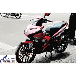 Tem trùm exciter 150 cá mập đỏ đen,team decal ex150 shark