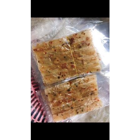 bánh tráng dẻo ớt cuộn hành phi