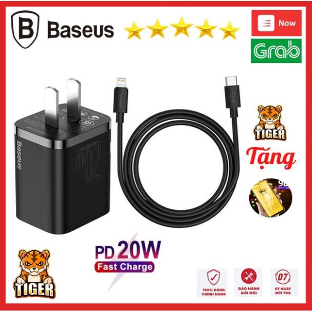 Bộ sạc nhanh , củ sạc Baseus 20W PD Super Si TZCCUP Hỗ Trợ Sạc Nhanh QC3.0 Cho Android / iPhone
