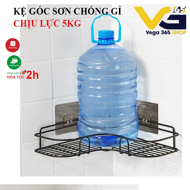 Kệ góc nhà tắm, nhà bếp chống gỉ chịu lực lớn 5kg KHÔNG KHOAN ĐỤC