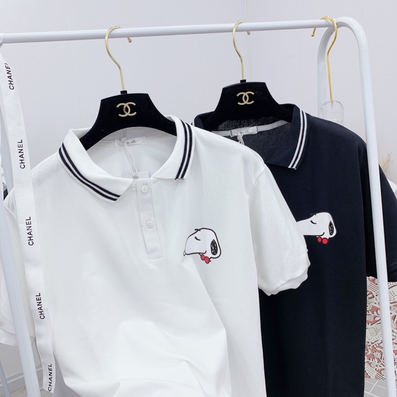 Áo Polo hình chó poodle siêu xinh