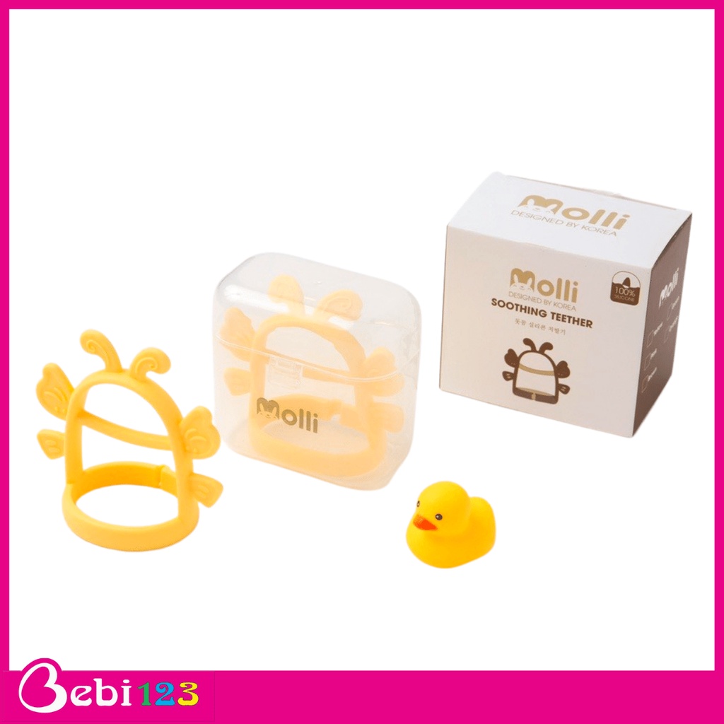 Gặm nướu MOLLI Butterfly Silicon Cao Cấp bé cầm chắc tay 3 màu