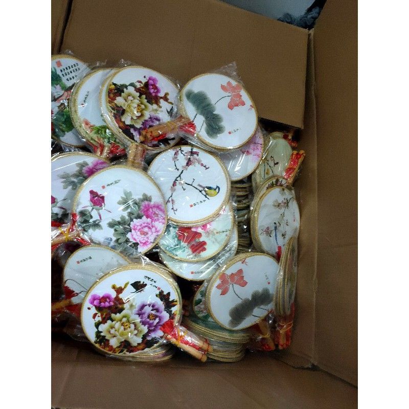 Quạt tròn cổ trang chị hằng nga cho bé chụp hình trung thu